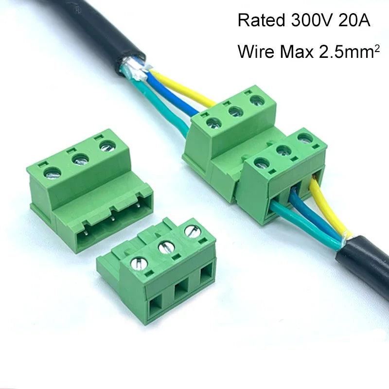 10sets Female Male Plug Aerial Butt Welding 2EDGRK-7.62mm 2EDGK7.62 0.3inch 2-16P Plug Solder-free Wire Terminal Block Connector