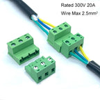 10sets Female Male Plug Aerial Butt Welding 2EDGRK-7.62mm 2EDGK7.62 0.3inch 2-16P Plug Solder-free Wire Terminal Block Connector