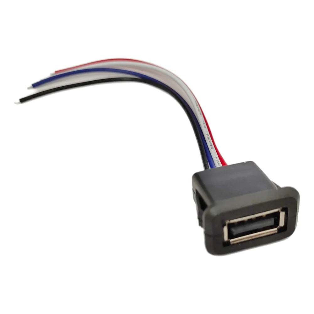 1-10pcs USB 2.0 Female Power Jack USB2.0 2/4Pin Charging Port Connector With PH Cable Electric Terminals wire USB Charger Socket