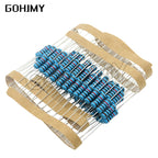 20pcs 1W Metal film resistor 1% 1R ~ 1M 1 2 10 22 47 100 330 ohm 1K 4.7K 10K 22K 47K 100K 330K 470K 2R 10R 22R 47R 100R 330R