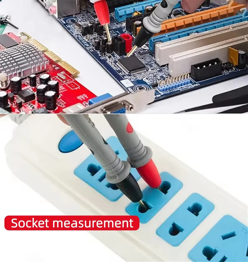 1000V 10A 20A Pure Copper Gold-Plated Special Tip Multimeter Probe Universal Test Lead Wire Needle, Tester Lead Probe