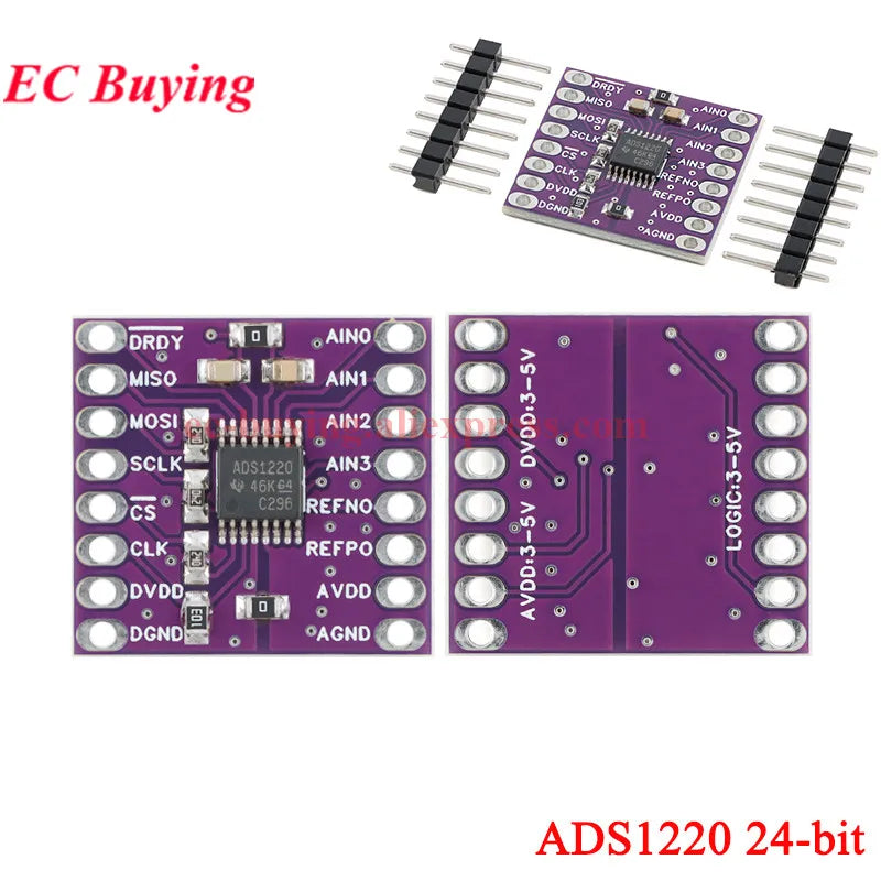 ADS1115 ADS1015 MCP4725 AD5593 ADS1110 ADS1118 ADS1120 ADS1220 MCP3421 SGM58031 PCF8591 Analog-to-Digital Breakout Board Module