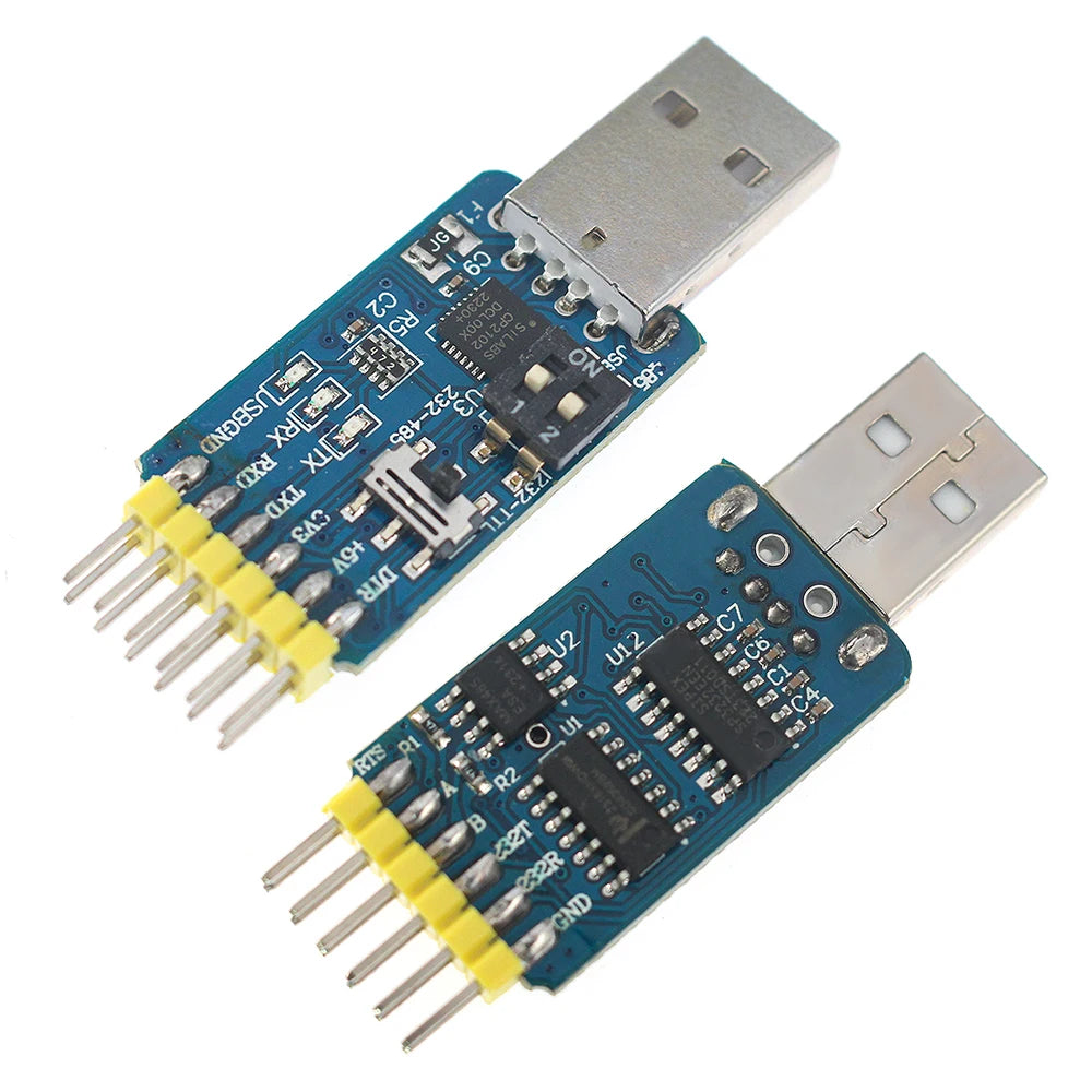 6 in 1 Multifunctional CP2102 Usb To TTL Serial Port Convert Module  485 232 Mutual Convert Compatible with 3.3V 5V Level Module