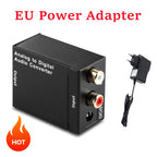 ADC Analog To Digital Audio Converter RCA to Optical Toslink Audio Adapter Analog Digital Fiber Toslink Coaxial Audio Converter