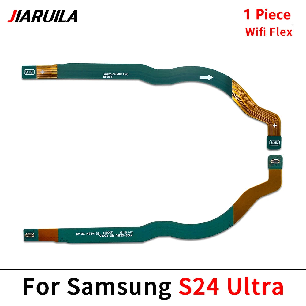 50Pcs，NEW Main FPC LCD Display Connect Wi-Fi Signal Antenna USB Mainboard Flex Cable Ribbon For Samsung S24 S24 Plus S24 Ultra