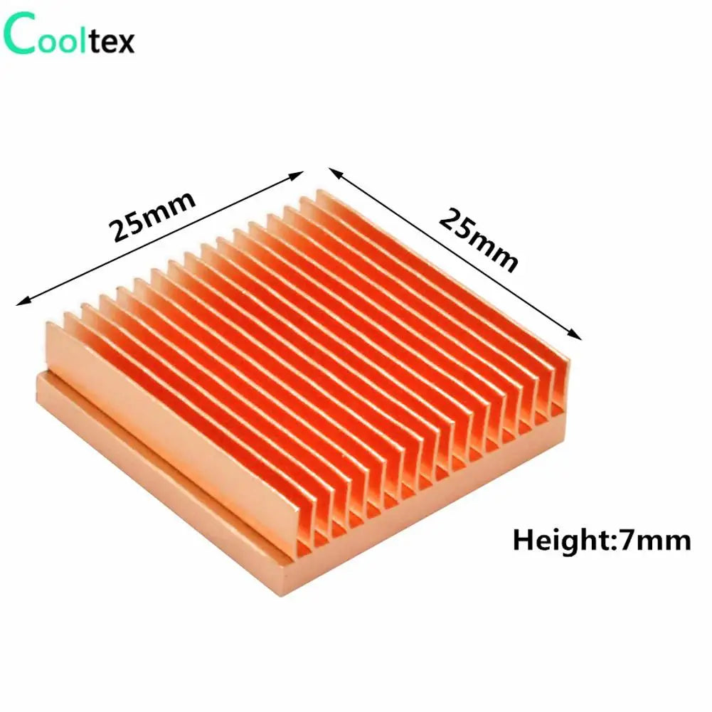 DIY Pure Copper Heatsink Skiving Fin Heat Sink Radiator Cooler for Electronic CHIP Raspberry pi Cooling Heat dissipation