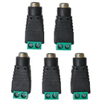 DC 12V Male Female Connectors 2.1*5.5mm Power Plug Adapter Jacks Sockets Connector For Signal Color LED Strip CCTV Camera