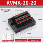 One in Multiple Out Direct Insertion Terminal Block Distribution Box DIN Rail Power Common Splitter PLC Signal Line Junction Box