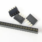 20pcs 2.54mm Pitch Single Row 1X3/4/5/6/12/20P 40Pin PH6.8mm Square Terminal Socket Gold Rohs Female Pin Header Connector
