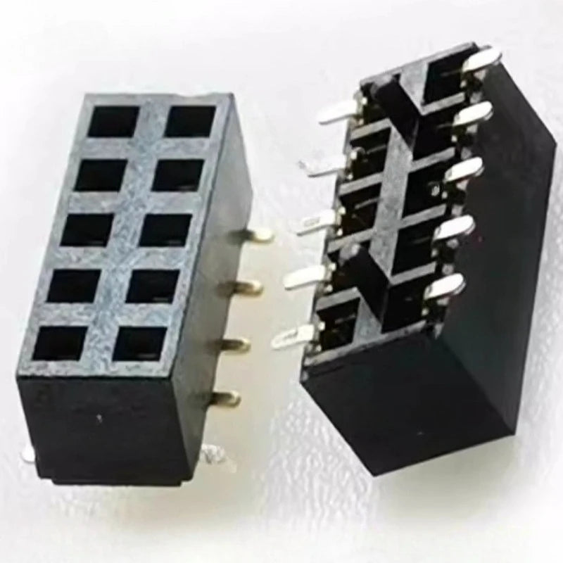100pcs 2.54mm PH5.0 SMD wt Alignment Pin 2X3/4/5/6/7/8/10P Short Profile PH5 Dual Row Goldplate Rohs PCB Female Header Connector