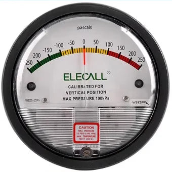 ELECALL EM2000 Differential Pressure Gauge Pa/Kpa/psi/mmH₂O for Air Gas Meters Barometer Pressure for Clean Room