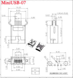 10PCS Mini USB SMD SMT 4Pin 5Pin Female Mini B Socket Connector Plug Straight DIP Jack Connector Plug-in