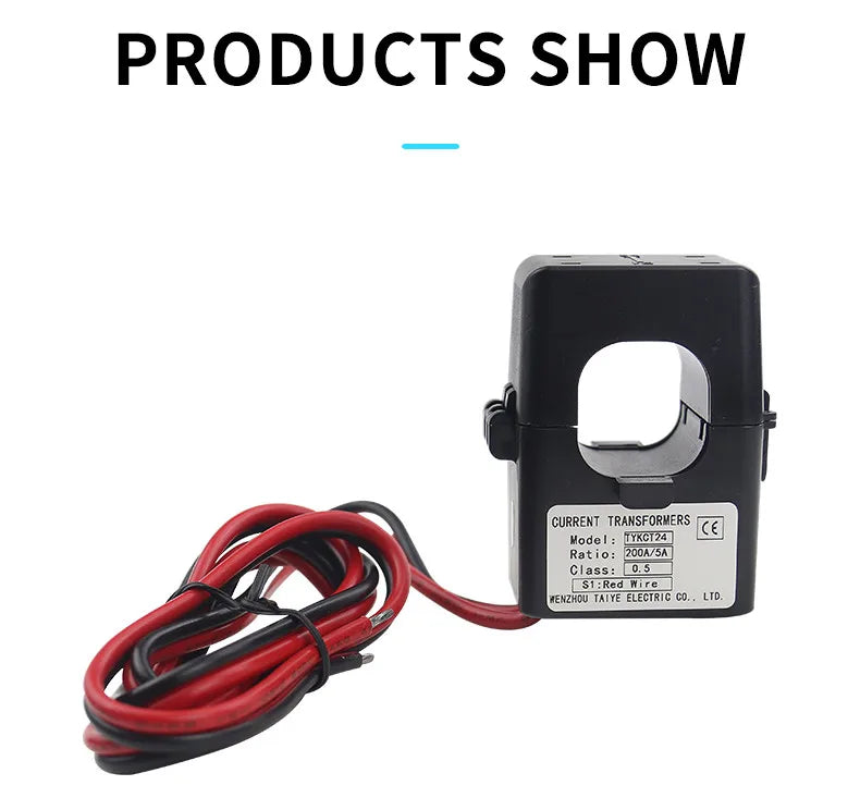 3PCS KCT24 Split Core Current Transformer AC Current Sensor Window Size 24mm Clamp On CT