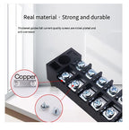 TB15A 25A 45A Copper Wiring Terminal Block 3/4/5/6/8/10/12 Position Electrical Connector Board Current Terminal Strip