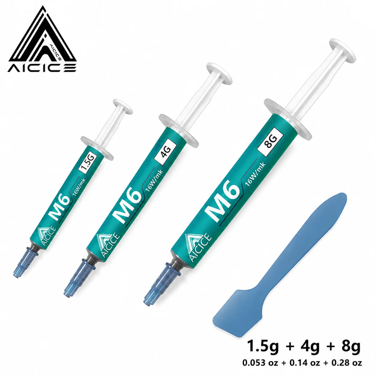 AICICE M4 M6 Performance Thermal Grease 11.8‑16W/mK Non‑Conductive Silicone Paste 1.5/4/8g For CPU GPU Laptop Desktop Heatsink
