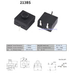 72PCS/Box Tactile Push Button Switch 1212 1813, Clicky On/Off Switch for LED Flashlight Headlamp Torch Lantern DIY Parts