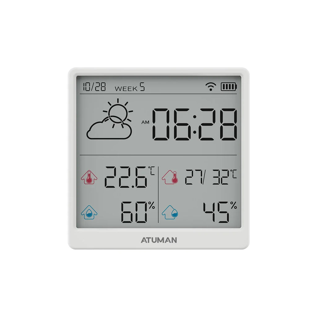 New DUKA TH3 Electronic Temperature Humidity Sensor Wifi Smart Electric Digital Hygrometer Thermometer Clocks Weather Station