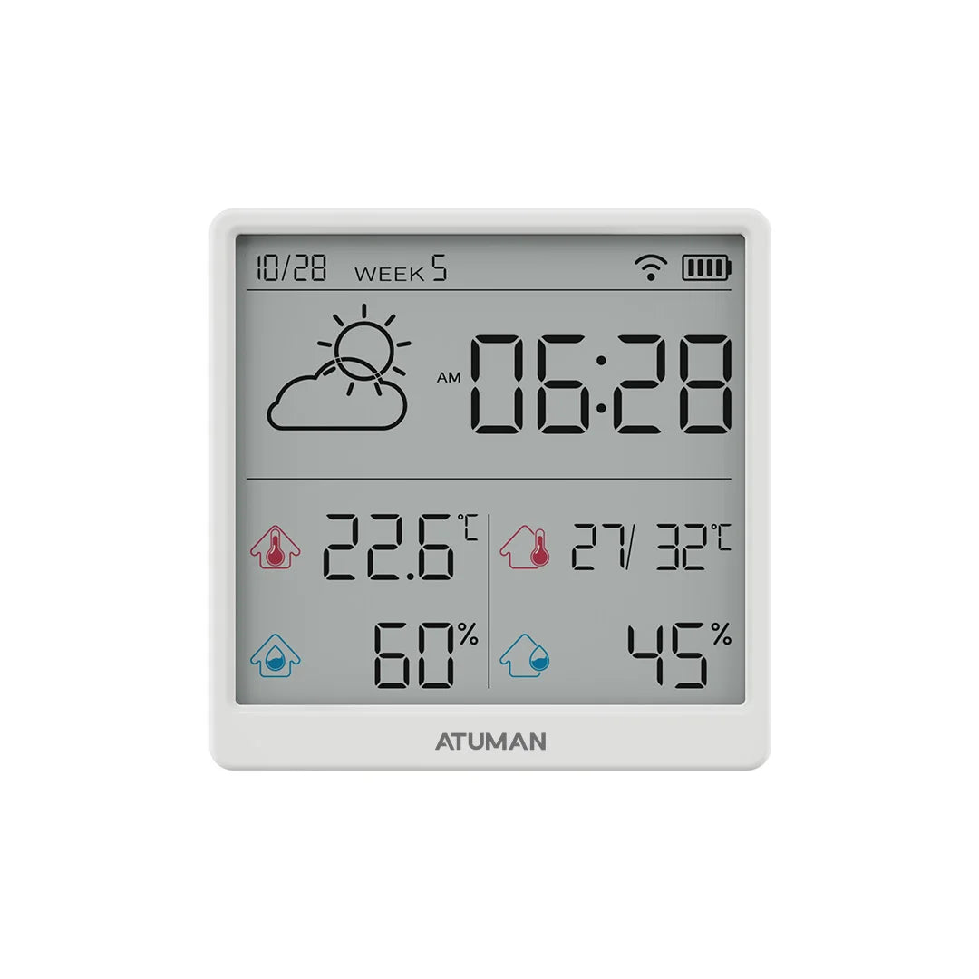 New DUKA TH3 Electronic Temperature Humidity Sensor Wifi Smart Electric Digital Hygrometer Thermometer Clocks Weather Station