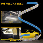 Super Bright HID White T10 LED Strip Light For Car Trunk Cargo Area or Interior Illumination White 6000K DIY W5W LED Lights Bar