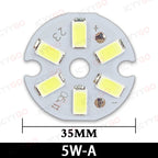 1PCS High Bright LED Light Board 2W 3W 5W 7W 9W 12W 15W 20MM - 100MM SMD 5730 For DIY Bulb Circular Transformation Light Source