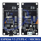 NodeMCU ESP8266 V3 Development Board With 0.96 Inch OLED Display CH340 ESP-12F WiFi Module TYPE-C USB For Arduino/Micropython