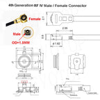 10PCS/Lot U.FL IPX-1st/3rd/4th Compatible Male Plug WiFi Antenna Socket SMT PCB RF Coaxial WiFi Connector Antenna Board Terminal