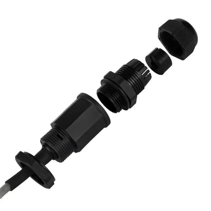 IP68 RJ45 Network Connector with LAN Wire M20 Waterproof Ethernet Retardant Terminal Connectors Quickly RJ45 Panel Plugs with DC