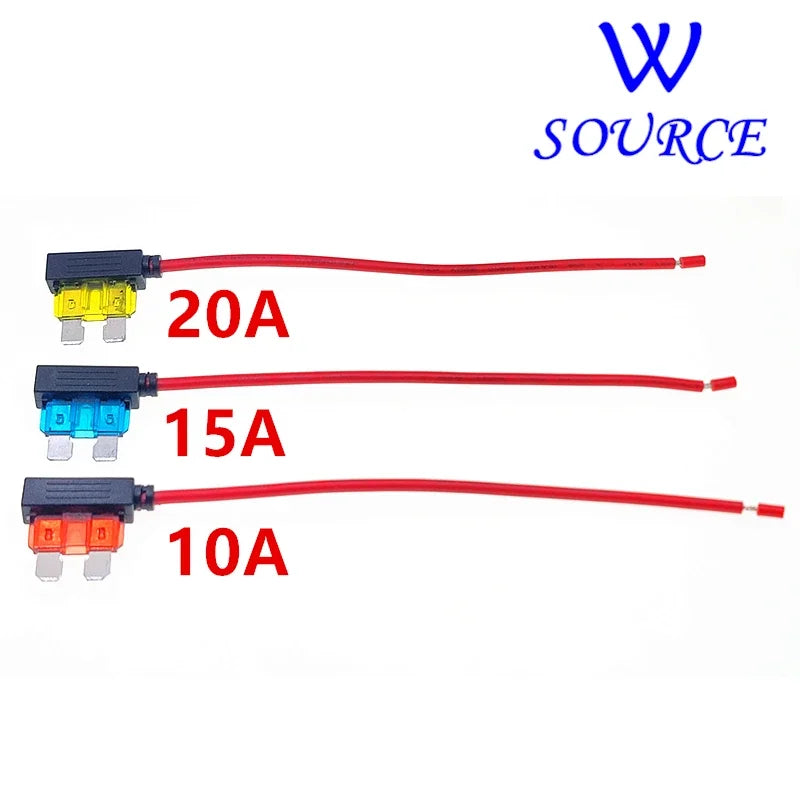 12V 5A 10A 15A 20A Car Fuse Holder Add-A-Circuit TAP Adapter Micro Standard ATM APM Blade MINI Medium Simple Safety Device