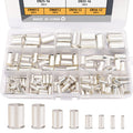 166/305 Pcs Wire Ferrules Kits Silver Plated Copper Crimp Terminal Connector 8 Sizes Sleeves Insulated Cord Pin End Terminal