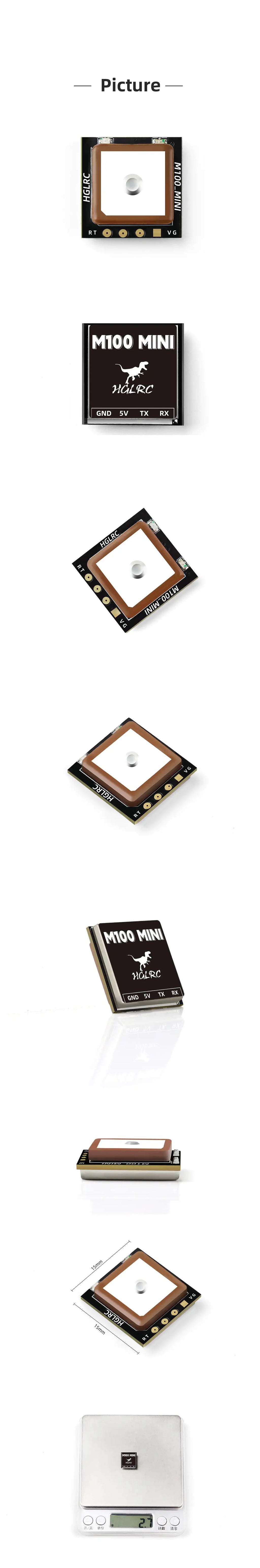 HGLRC M100 MINI GPS Module M10 UBLOX 10Hz 72CH Ceramic Antenna 3.3V-5V For FPV Racing Freestyle Drone RC Parts Flight Controller