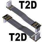 USB 2.0 Type C Ribbon Flat Cable Shielded Extension FPC Cable USB 2.0 USB-C 90 Degree Up/Down Angled Connectors 5CM-3M For TV PC