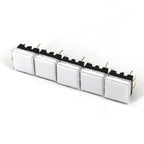 5Pcs TS12 Square 13.4 x 13.4mm 6Pin with LED Momentary SPST PCB Push Button Click Tact Switch
