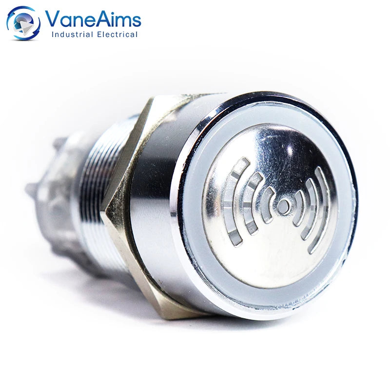 16/19/22mm LED Flash Buzzer 12V 24V 220V Intermittent Sound Alarm Indicator Light Signal Lamp Flash metal Buzzer Waterproof IP65