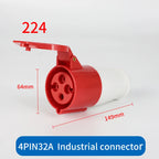 1 PCS 32A Aviation Industry Plug Socket Connector 3P/4P/5P IP44 Waterproof Surface Installation Wireless Concealed Installation