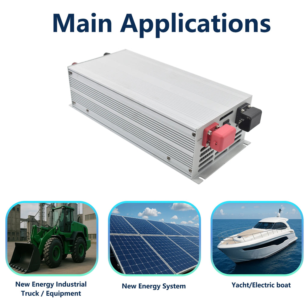 High Efficiency Isolated DC DC Converter 300V-500V to 48V 4000W with 95% Efficiency for Motor & Air Conditioner Applications