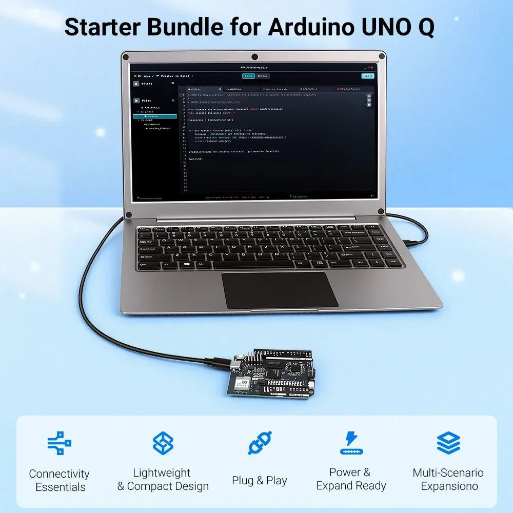 Hot Sale Arduino UNO Q Starter Bundle Kit for Arduino UNO Q with Expansion Dock