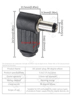 5.5*2.5mm DC Power Supply Male Plug Connector 5.5x2.1mm Female Metal Panel Mount Socket Jack DC Connectors Terminal Adapter
