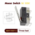 20/100/1000Pcs Micro Limit Switch Momentary Push Button Switch 1A 125V 3Pins SPDT Mouse Switch