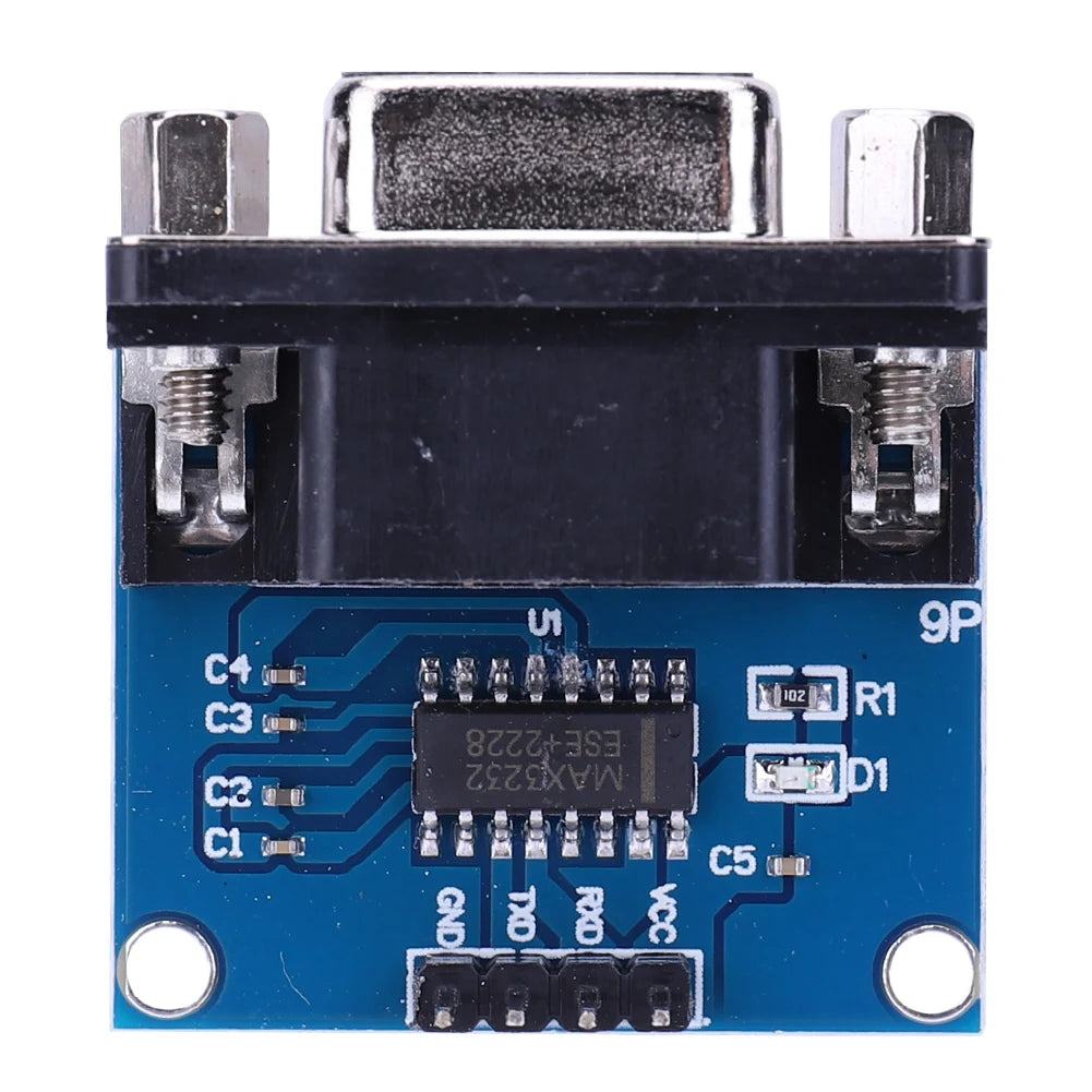 MAX3232 RS232 To TTL Serial Port Converter Module TX RX VCC GND Female DB9 Connector MAX232 Flashing Board MAX3232 Chip