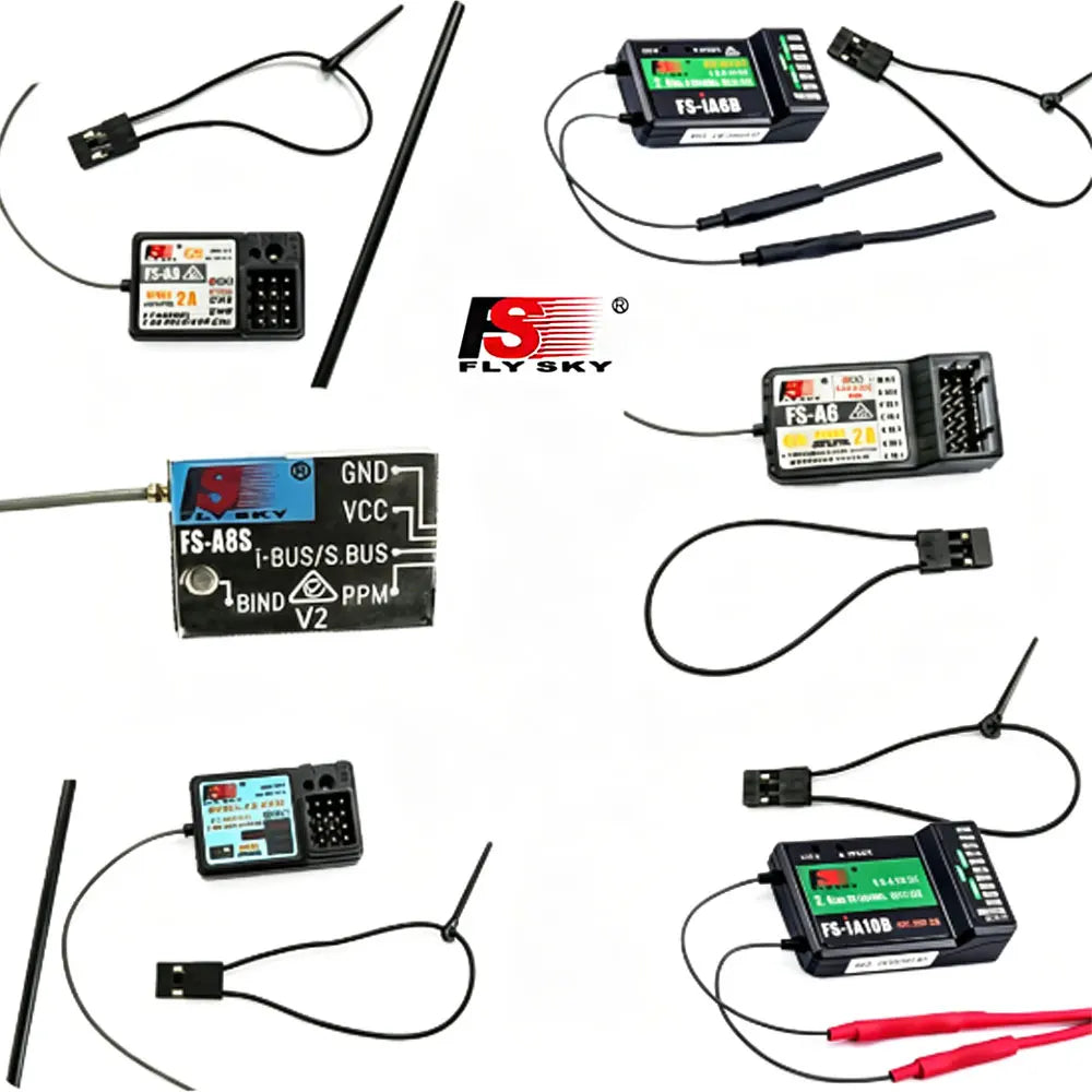 FlySky Receiver FS-iA10B FS-iA6B FS-iA6 FS-A8S A6 A3 FS-GR3E R6B X6B Compatible with FS-i6 I10 CT6B T6 TH9X Transmitter RC Parts