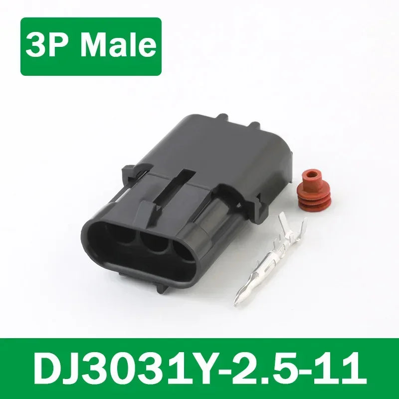 5/20Sets 2.5mm 1/2/3/4/6Pin Waterproof Electrical Connector Male Female Plug Delphi Injector Socket 12010975 For GM Motorcycle
