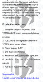 GY-31 Color Recognition Sensor Module (TCS230/TCS3200 Compatible): For Arduino
