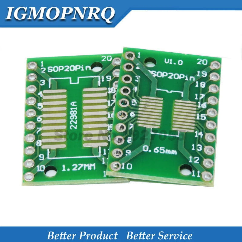 10PCS PCB Board  SMD Turn To DIP SOP MSOP SSOP TSSOP SOT23 8 10 14 16 20 24 28 SMT To DIP Adapter Converter Plate