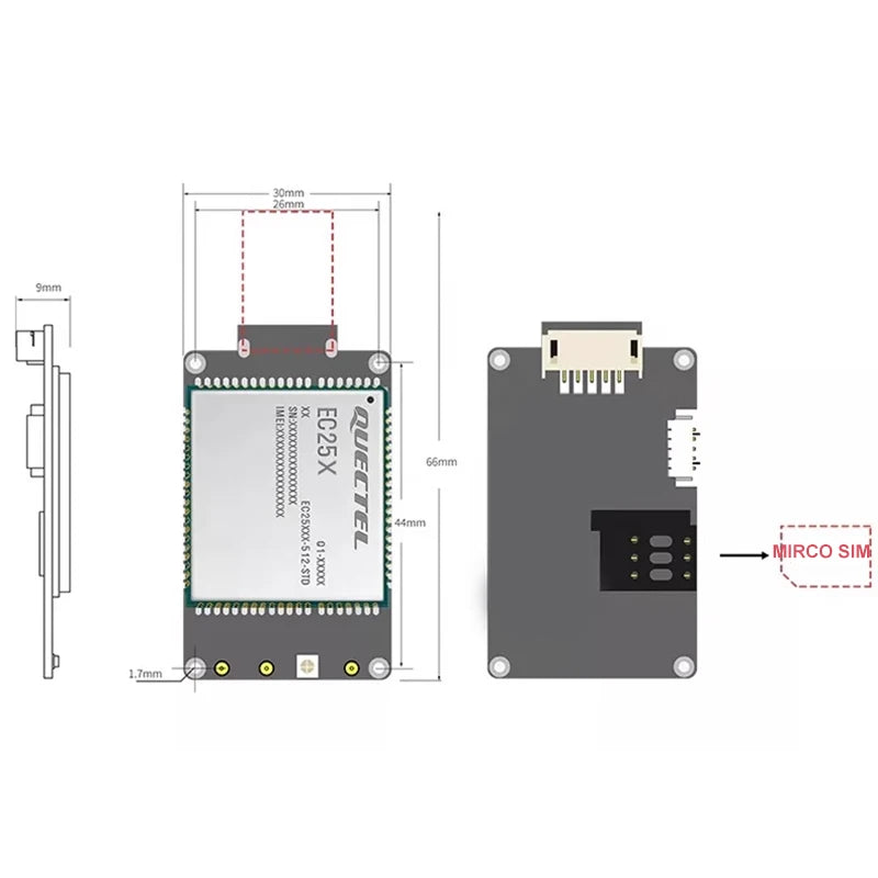 Quectel EC25/EG25 Module Board 4G Internet Stick Dongle Raspberry Pi Industrial Computer Drive-free CAT4 Internet Card