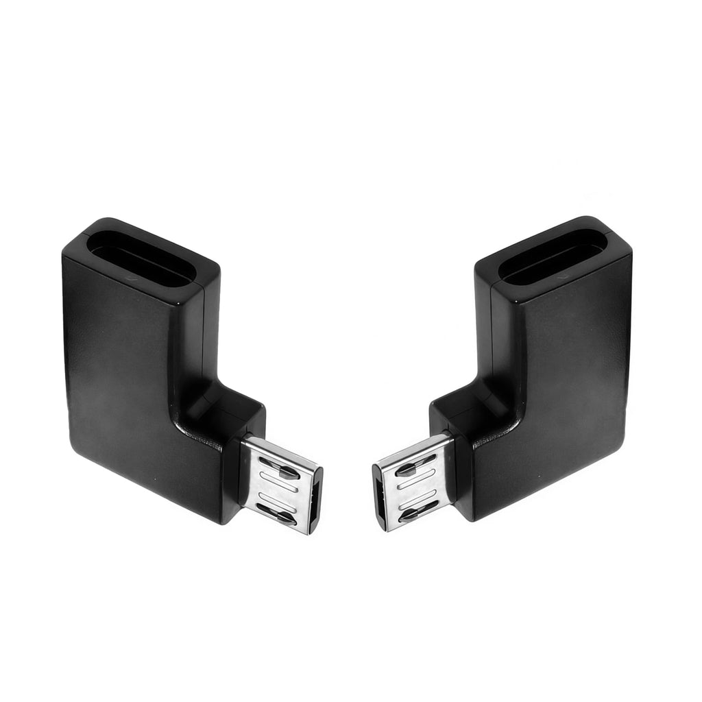 Micro USB Adapter 90 Degree Right Angle Male to Type C Female Connector for Laptop PC USB Chargers Extension Converter