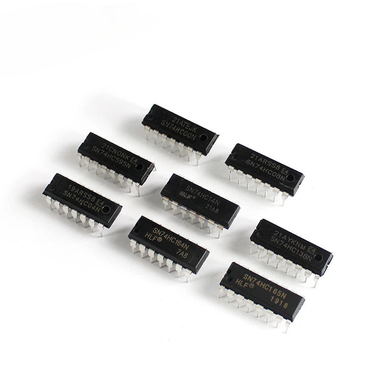 80PCS Integrated Circuit Logic IC Kit DIP-14 SN74HC00N SN74HC04N SN74HC08N SN74HC14N SN74HC138N SN74HC164N SN74HC165N SN74HC595N