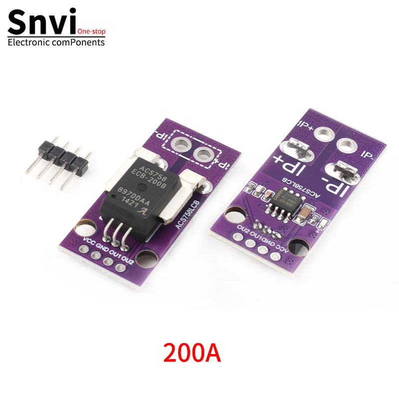 ACS758 LCB Hall Current Sensor Module 50A 100A 150A 200A Linear Analog AC DC Current Detection 3.3V-5V ACS758LCB for Arduino