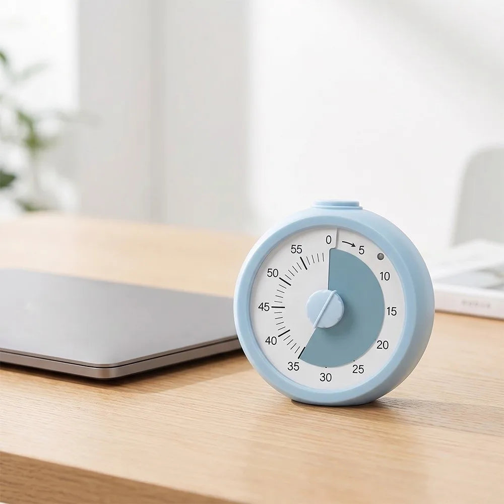 60 Minute Visual Timer Self Discipline Silent Operation Countdown Alarm Clock Square / Round Design Visualization
