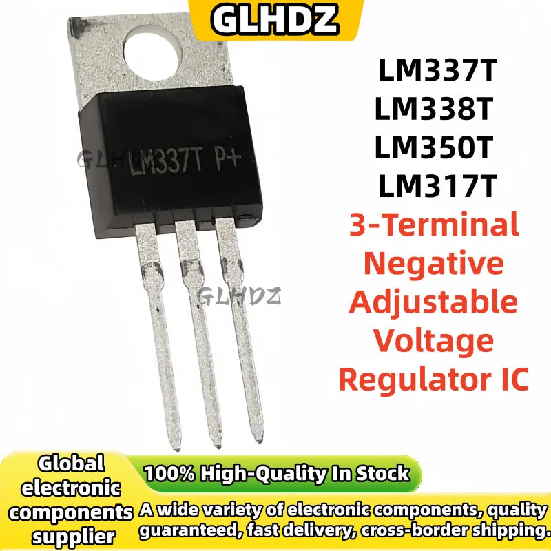 10-30-50-100Uds LM317T TO-220 LM317 LM350 LM337 LM338 LM337T LM338T LM350T 3-Terminal Negative Adjustable Voltage Regulator IC
