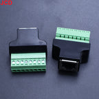 1pc High Quality RJ45 To Screw Terminal Adaptor RJ45 Male Female To 8 Pin Connector RJ45 Splitter For CCTV DVR CCTV Accessories